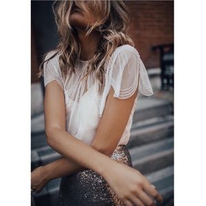 BHLDN Gleam Ivory Capelet by Jenny Yoo